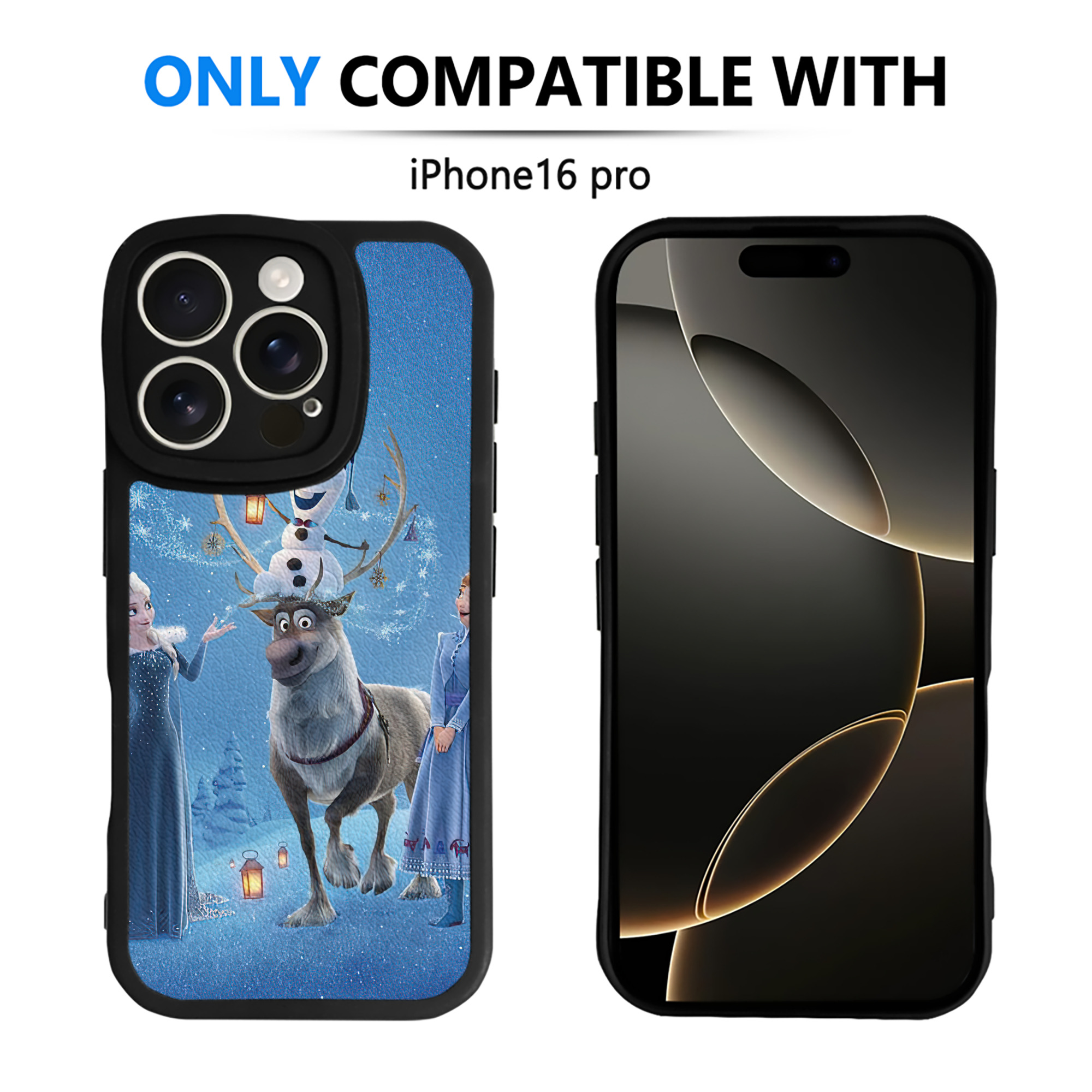 （画像用） アナと雪の女王 アンナ エルサ Frozen Anna Elsa 【iPhone 16シリーズ対応】シリコンスマホケース（レザー調） 材質：シリコン